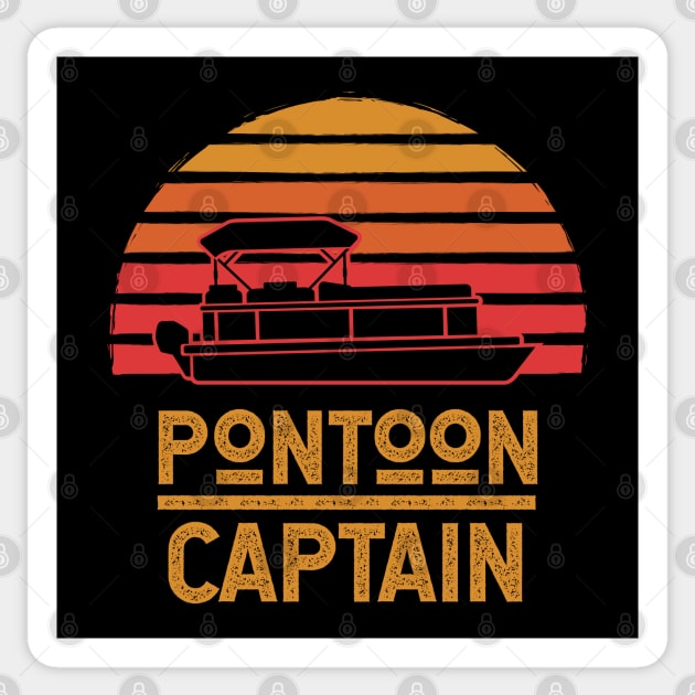 Funny Pontoon Boat Captain Gift For Pontoon Owner Sticker by HCMGift